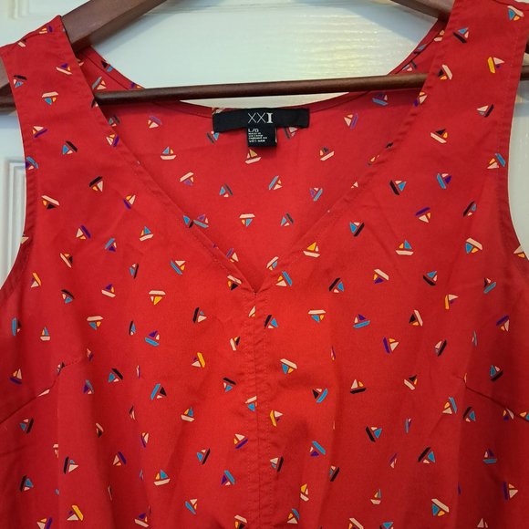 Forever 21 Peplum Style Sleeveless Top Size Large - Picture 3 of 4